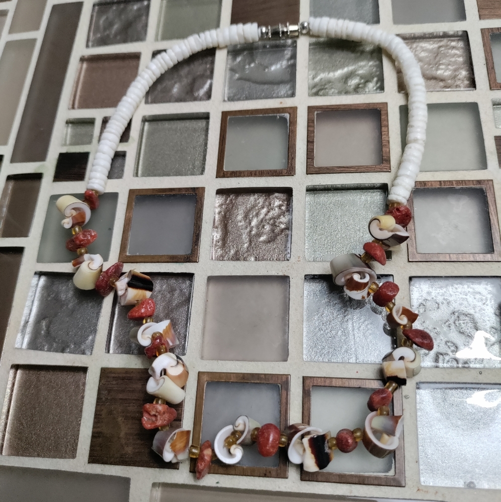 Vintage Artisan Shell Necklace